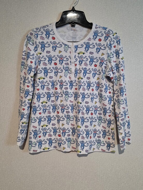 Roller Rabbit Other - Roller Rabbit Anthropologie Womens Monkey Pajama Top Pima Cotton Xsmall